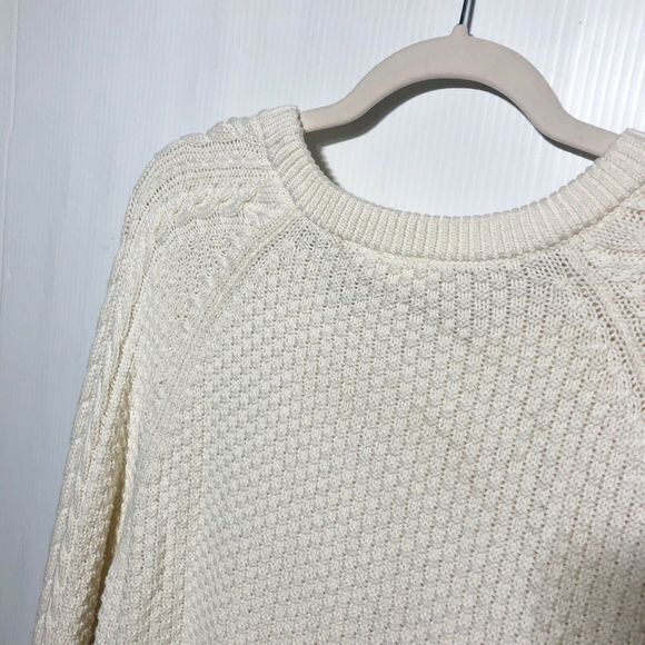 Gap Oatmeal Chunky Cable Knit Pullover Sweater - Picture 8 of 10